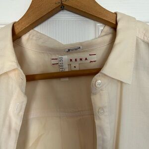 XiRENA Cream Button Down Shirt 100% Cotton Made in USA boutique